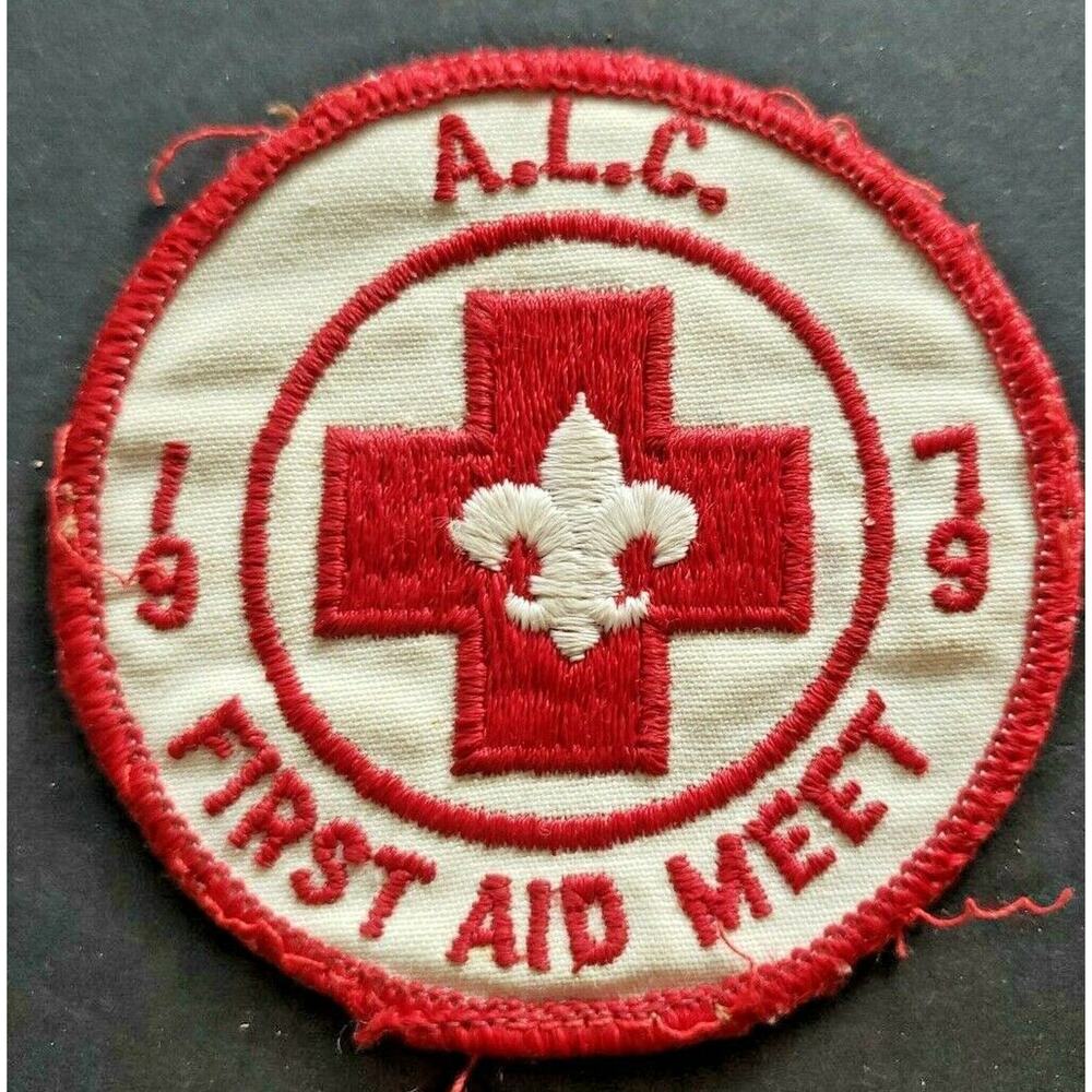 Vintage 1979  A.L.C. First Aid Meeting Patch Boy Scouts Never Used 3" Patch PB11